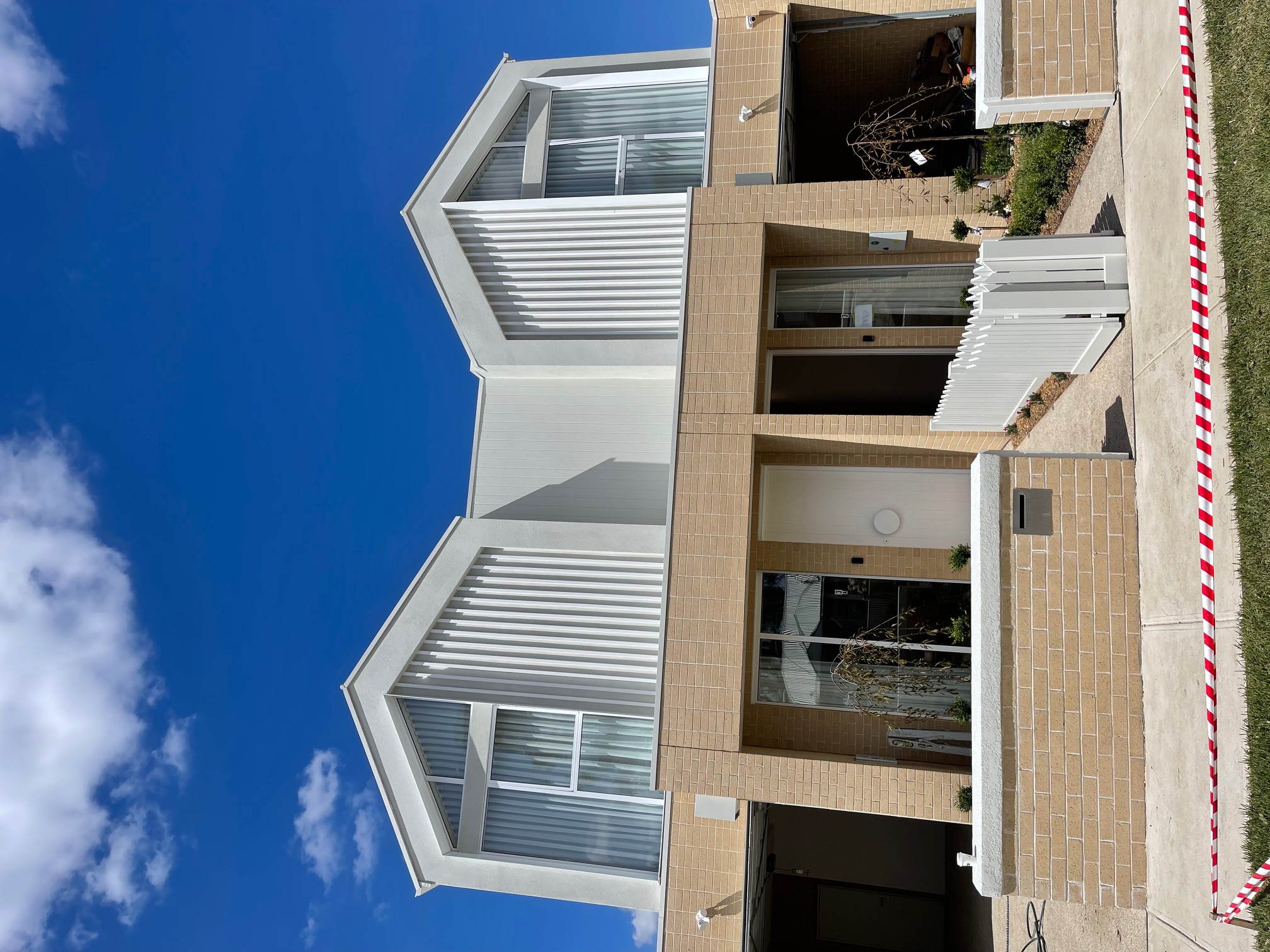 Newly constructed townhouses ready for handover